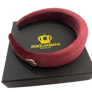 Dolce & Gabbana Rich Red Velvet Headband